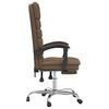 vidaXL Fauteuil de massage inclinable de bureau Marron Tissu