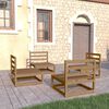 vidaXL Salon de jardin 4 pcs marron miel bois de pin massif