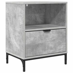 vidaXL Cabinet de chevet Gris b&eacute;ton 49 x 36 x 61 cm Bois d'ing&eacute;nierie