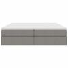 vidaXL Lit avec rangement et matelas Taupe 180 x 200 cm Polyester