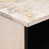 vidaXL Meuble TV Blanc 70 x 33,5 x 46 cm Bois de mangue massif