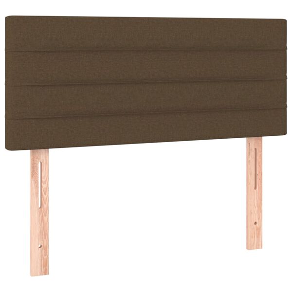 vidaXL T&ecirc;te de lit &agrave; LED Marron Fonc&eacute; 100x5x78/88 cm Tissu