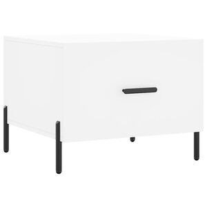 vidaXL Table basse blanc 50x50x40 cm bois d'ing&eacute;nierie