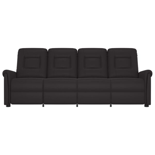 vidaXL Fauteuil de massage inclinable 4 places noir similicuir