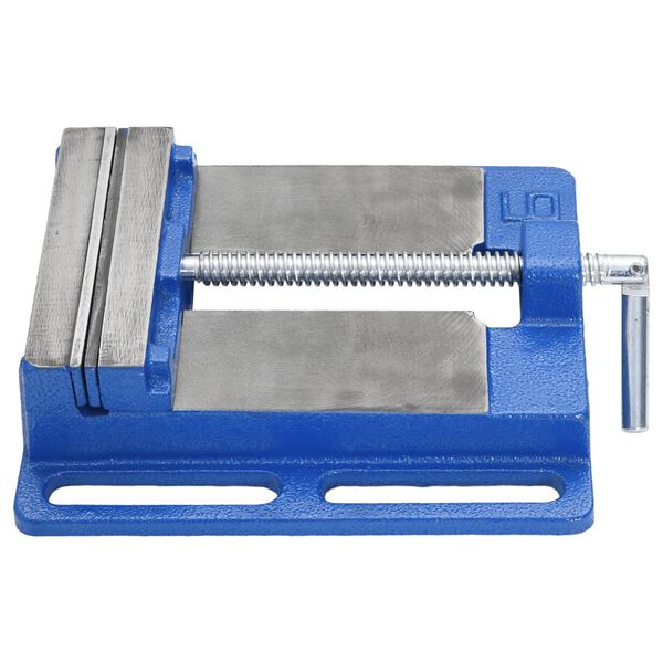 vidaXL &Eacute;tau pour perceuse &agrave; colonne bleu 150 mm fonte