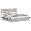 vidaXL Lit de Rangement Gris b&eacute;ton 200 x 200 cm Bois d'ing&eacute;nierie