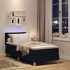 vidaXL Lit &agrave; ressort LED avec matelas avec LED Noir 80 x 200 cm tissu
