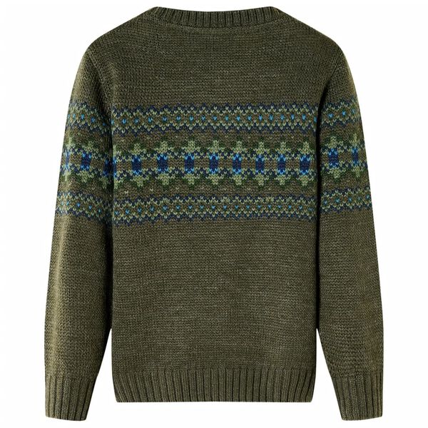 Pull-over tricot&eacute; pour enfants kaki 92