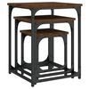 vidaXL Tables basses gigognes 3 pcs ch&ecirc;ne marron bois d'ing&eacute;nierie