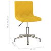 vidaXL Chaises &agrave; manger pivotantes lot de 2 jaune moutarde velours