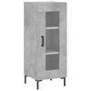 vidaXL Buffet haut Gris b&eacute;ton 34,5x34x180 cm Bois d'ing&eacute;nierie