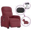 vidaXL Fauteuil inclinable de massage &eacute;lectrique Rouge bordeaux Tissu