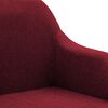 vidaXL Chaise pivotante de bureau Rouge bordeaux Tissu