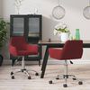 vidaXL Chaises pivotantes &agrave; manger lot de 2 Rouge bordeaux Velours
