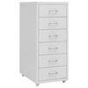 vidaXL Classeur mobile Gris 28x41x69 cm M&eacute;tal