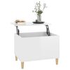 vidaXL Table basse Blanc brillant 60x44,5x45 cm Bois d'ing&eacute;nierie