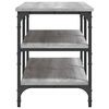 vidaXL Banc &agrave; chaussures sonoma gris 100x38,5x49 cm bois d'ing&eacute;nierie
