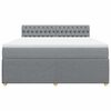 vidaXL Sommier &agrave; lattes de lit avec matelas Gris clair 180x200cm Tissu