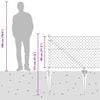 vidaXL Poteau de clôture. Argenté 10 x 0,8 m (maille de 40 x 40 mm)