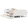 vidaXL Cadre de lit sans matelas blanc 150x200 cm bois de pin massif