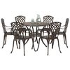 vidaXL Ensemble de salle &agrave; manger pour jardin 7 pcs Bronze