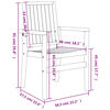 vidaXL Ensemble &agrave; manger de jardin 3 pcs Bois de teck massif