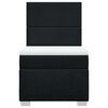 vidaXL Sommier &agrave; lattes de lit avec matelas Noir 100x200 cm Tissu