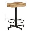 vidaXL Tabourets de bar lot de 2 52 cm bois de manguier massif