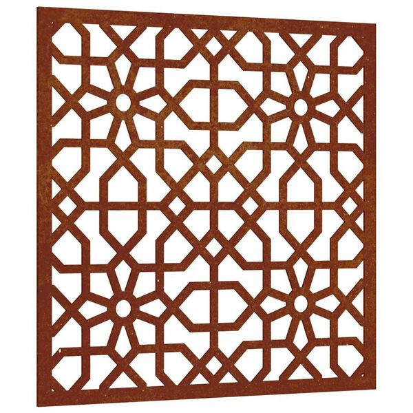 vidaXL D&eacute;coration murale jardin 55x55 cm acier corten design mauresque