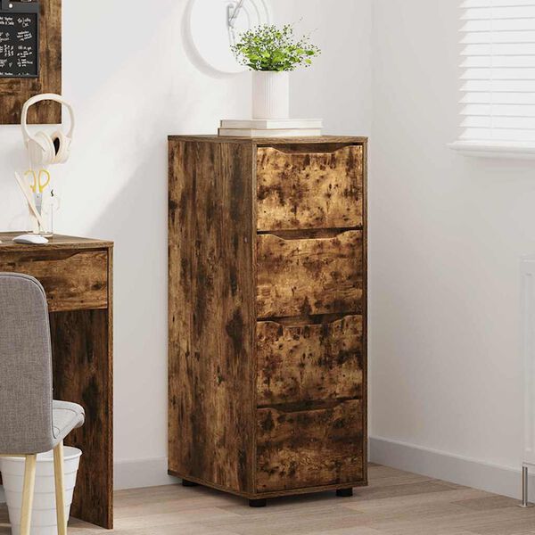 vidaXL Armoire de rangement Ch&ecirc;ne fum&eacute; 40 x 48 x 105 cm