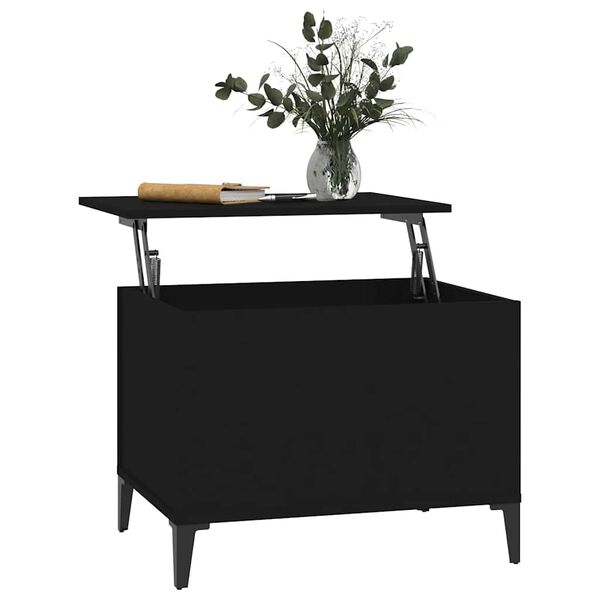 vidaXL Table basse Noir 60x44,5x45 cm Bois d'ingénierie