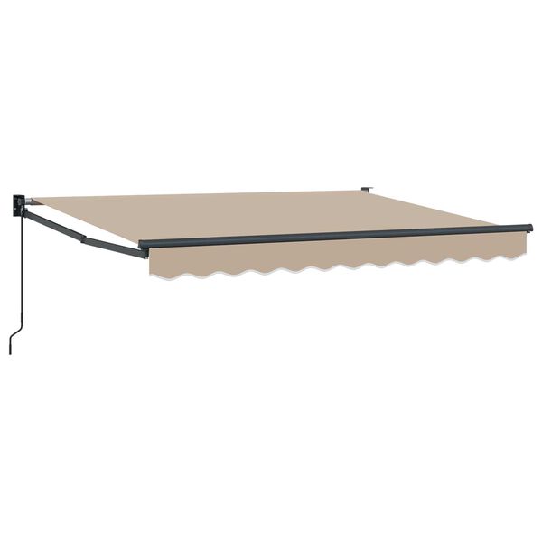 vidaXL Auvent r&eacute;tractable manuel Beige 2,5 x 2 m