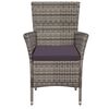 vidaXL Chaises de jardin lot de 2 avec coussins R&eacute;sine tress&eacute;e Gris