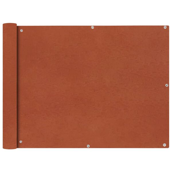 vidaXL &Eacute;cran de balcon en tissu Oxford 90x400 cm Ocre marron