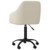 vidaXL Chaises pivotantes &agrave; manger lot de 2 cr&egrave;me velours