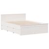 vidaXL Lit biblioth&egrave;que sans matelas blanc 140x190 cm bois pin massif
