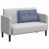 vidaXL Coussin de Dos Bleu 80 x 50 cm Tissu en velours c&ocirc;tel&eacute;