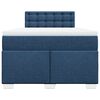 vidaXL Sommier &agrave; lattes de lit avec matelas Bleu 120x200 cm Tissu
