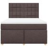 vidaXL Sommier &agrave; lattes de lit avec matelas Marron fonc&eacute; 140x190 cm