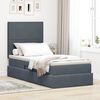 vidaXL Lit avec rangement et matelas Gris fonc&eacute; 90 x 200 cm Velours