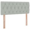 vidaXL Lit de Rangement avec matelas Gris clair 120 x 190 cm Velours
