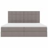 vidaXL Lit avec rangement et matelas Taupe 200 x 200 cm Polyester