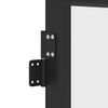 vidaXL Porte int&eacute;rieure mince noir verre tremp&eacute; aluminium