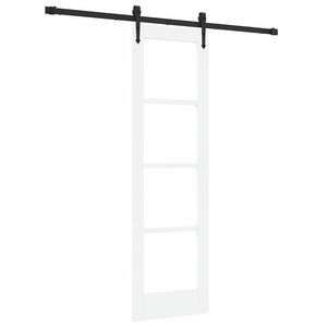 vidaXL Porte coulissante 61 x 198,5 cm Bois de pin massif et verre