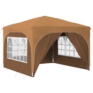 vidaXL Tente de f&ecirc;te pop-up 290 x 290 x 245 cm Beige