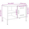 vidaXL Meubles TV 2 pcs noir 68x39x50,5 cm acier