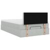 vidaXL Cadre de lit ottoman et matelas gris clair 120x200 cm velours