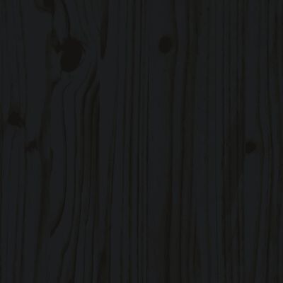 vidaXL Lit de jour Noir 90x190 cm Bois de pin massif