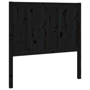vidaXL T&ecirc;te de lit Noir 95,5x4x100 cm Bois massif de pin