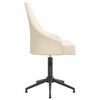 vidaXL Chaises pivotantes &agrave; manger lot de 2 Cr&egrave;me Velours